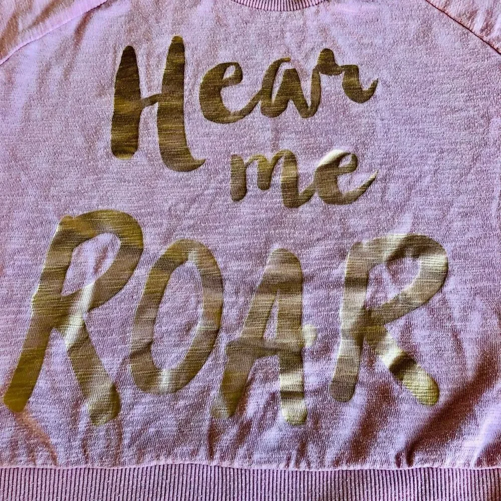 Gymboree Girls Hear Me Roar Pink Lightweight Sweatshirt